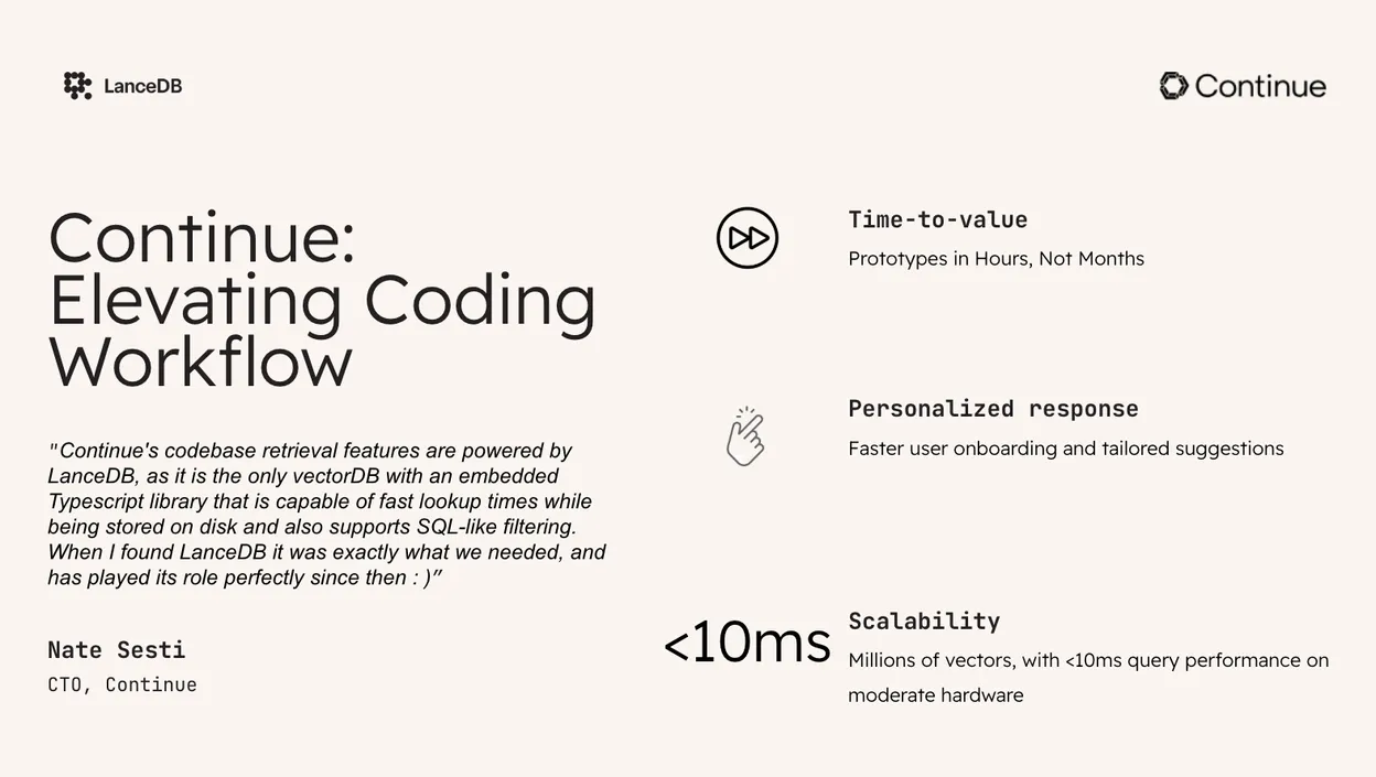 The Future of AI-Native Development is Local: Inside Continue's LanceDB-Powered Evolution